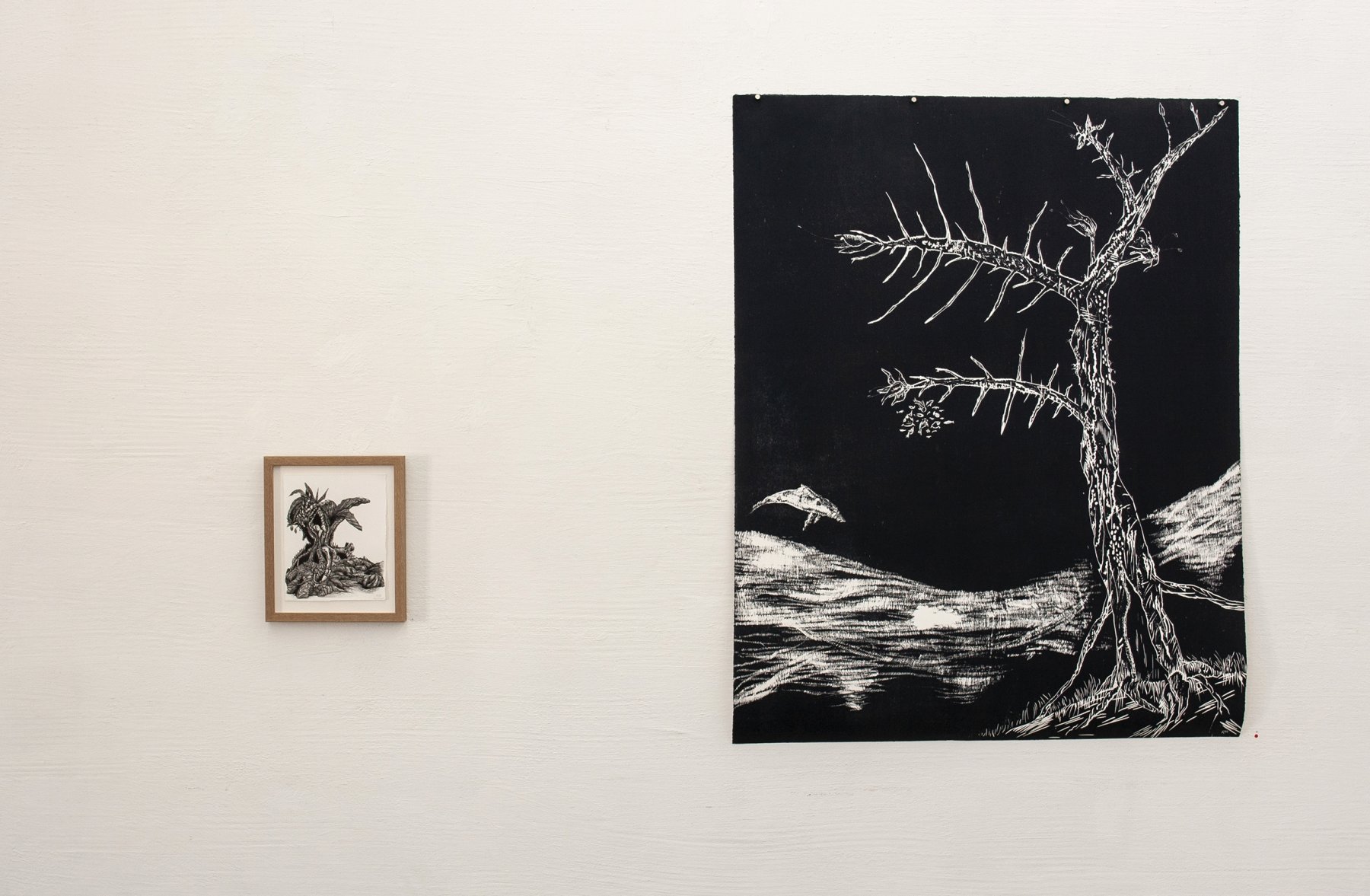 *I et sàiva* (2017) og *Saltvannsblomst*(2017) av Ragna Misvær Grønstad.