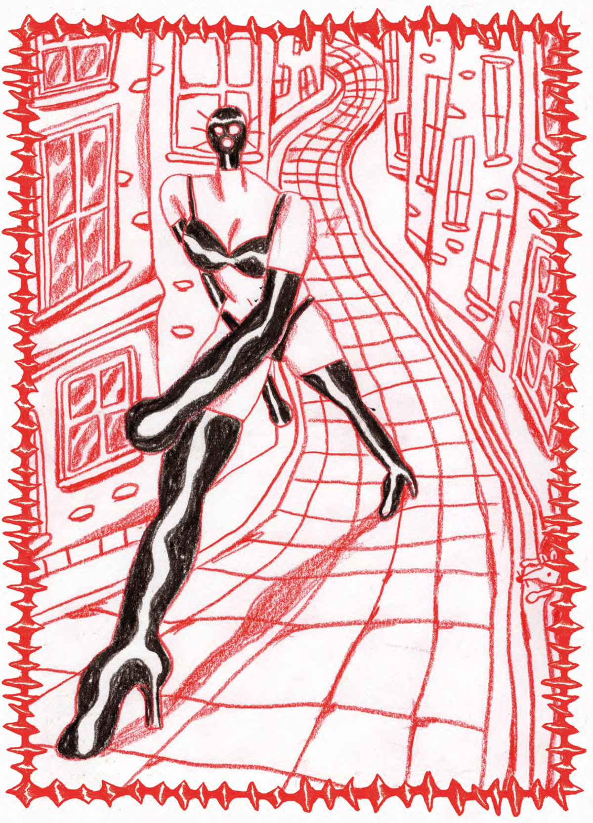 Side 14 fra *Lugubra* (2021) av Ida Neverdahl, utgitt av Træsj forlag.