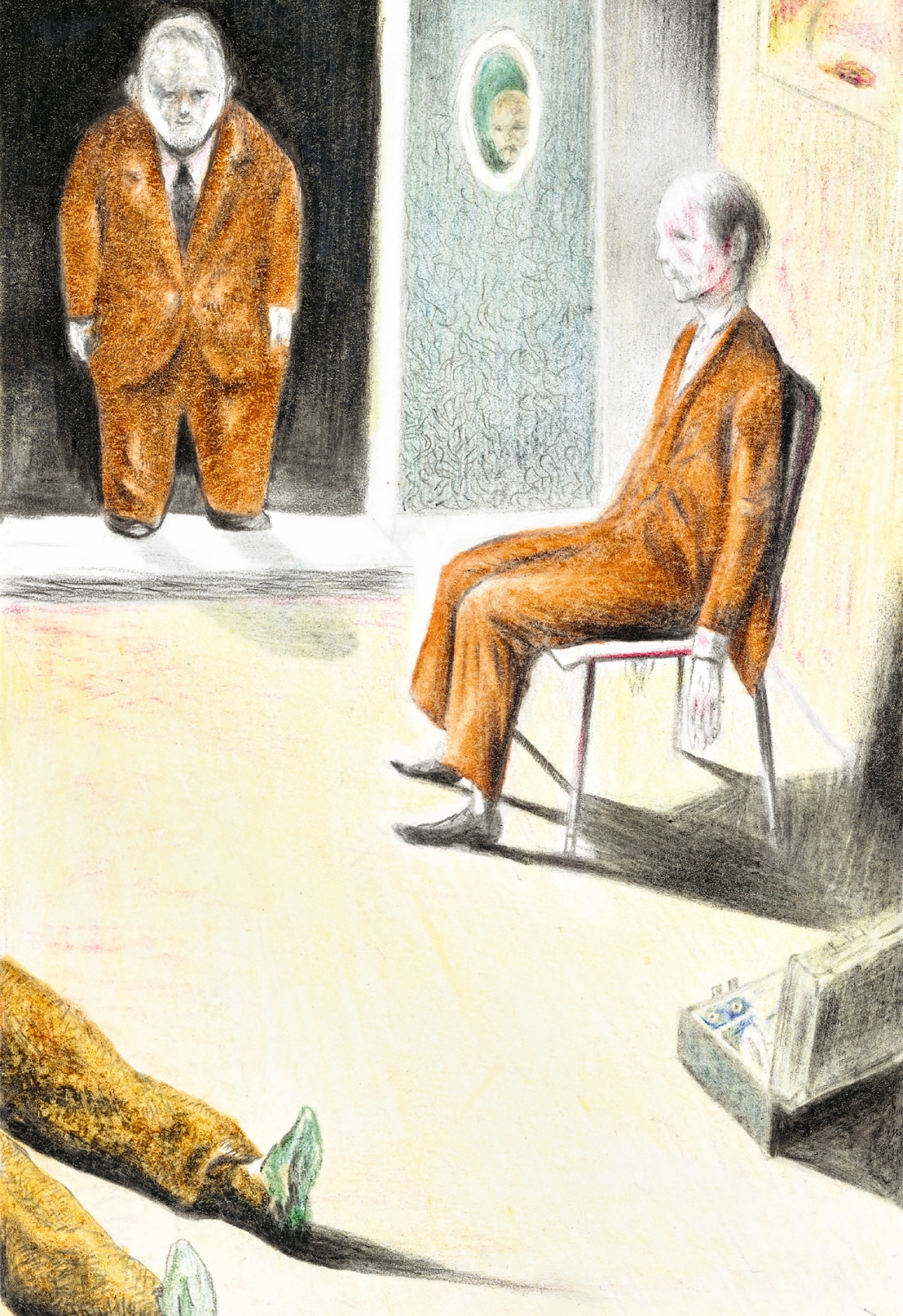 «Bandet hadde krympet fra åtte til tre på få uker. Nå opptrådte de mest som trio. Av og til duo. Slagverk og trompet.» Svartfossen (2018) av Per Dybvig (Side 106 og 107).