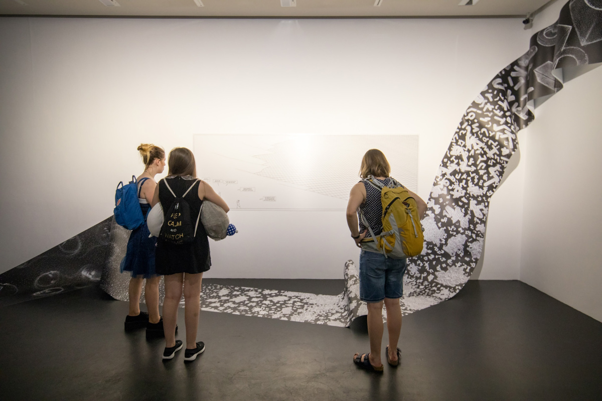 Marc-Antoine Mathieus utstilling «Gefangener der Träume», Kunstpalais. Foto: Internationaler Comic-Salon Erlangen/Erich Malter.