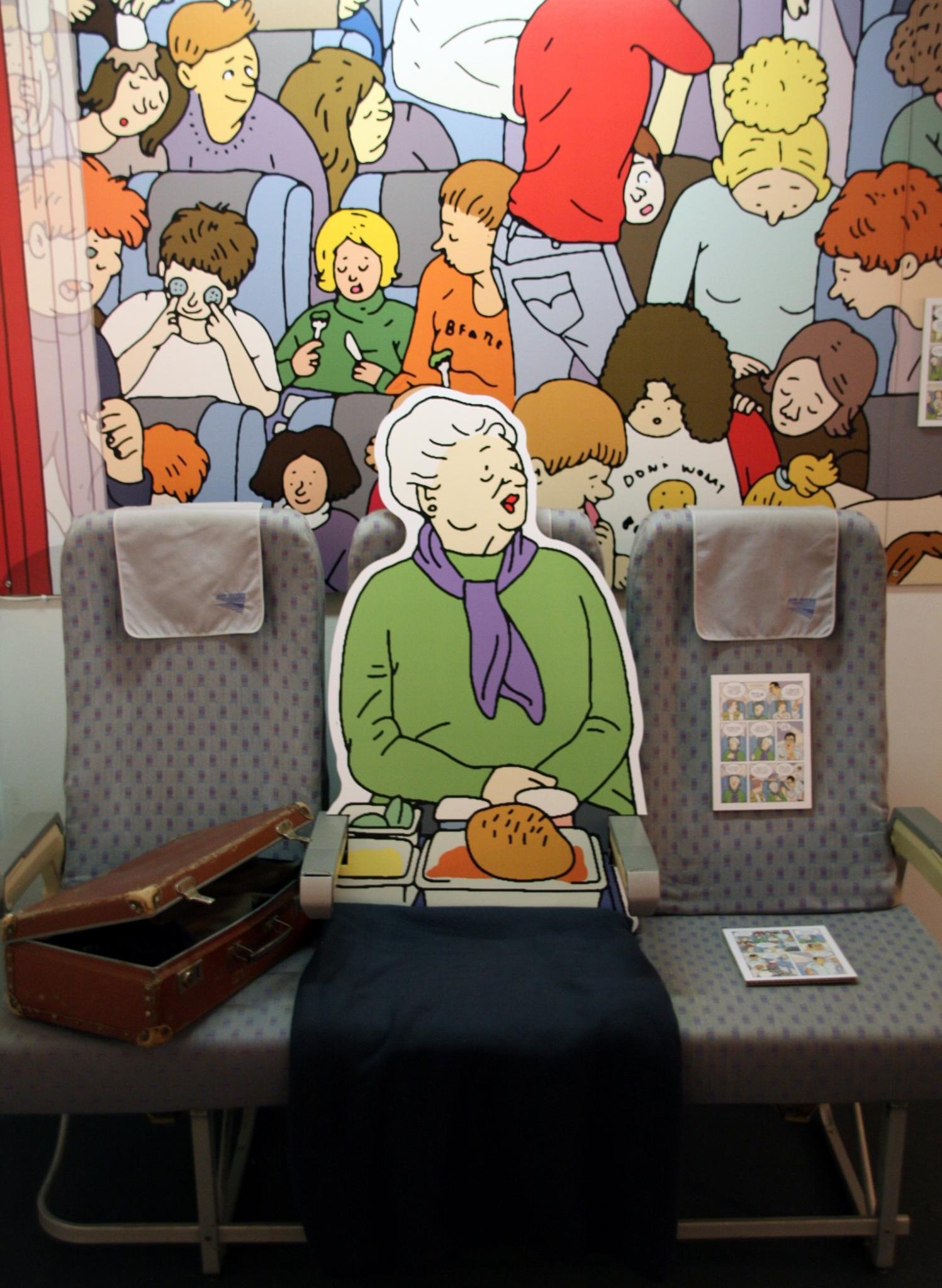 En av festivalens mange utstillinger var *Un théâtre tragi-comique*, et tragikomisk teater, med israelske Rutu Modan, ved Hôtel Saint Simon, 24.–27. januar 2019. Foto: Morten Harper.