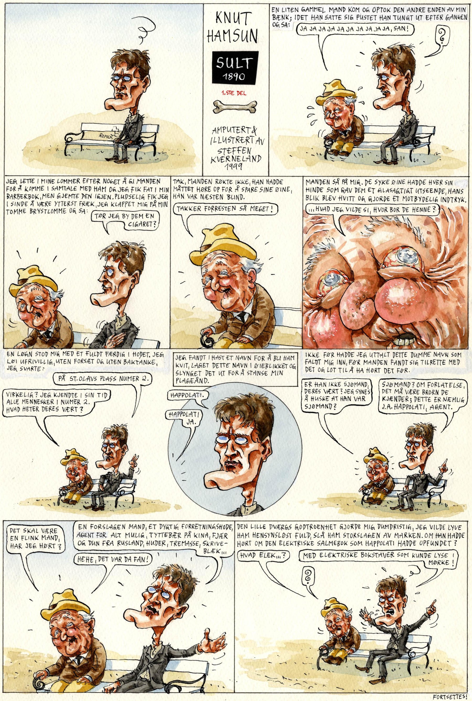 «Sult» fra *Amputerte klassikere* (1999) av Steffen Kverneland.